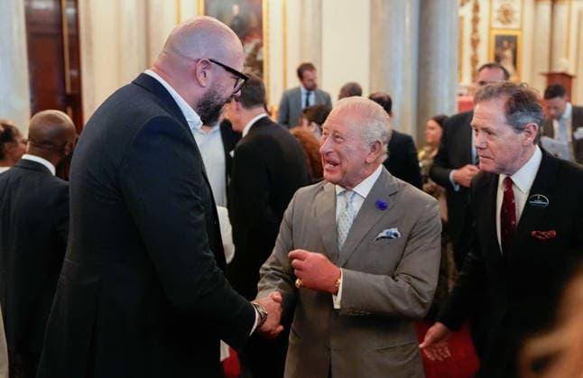 Youth Opportunity Summit King Charles III shakes hands with Tom Davis (left) as he hosts a Youth Opportunity Summit, at Buckingham Palace in London. Picture date: Wednesday June 3, 2026., Credit:Andrew Matthews PA ROTA - B68 Avalon UK, London  Copyright: xAndrewxMatthewsx xPAxROTAx-xB68x xAvalonx 1107518734