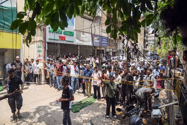 Media personnel at the site where a fire broke out in a restaurant at Malviya Nagar New Delhi, Jun 03 (ANI): Media personnel at the site where a fire broke out in a restaurant at Malviya Nagar, in New Delhi on Wednesday. New Delhi Delhi India Copyright: xANIx ANI_20260603119