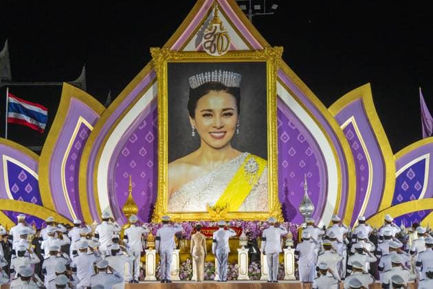 Birthday of Thai Queen Suthida in Bangkok BANGKOK, THAILAND - JUNE 03: Officials line up in front of a portrait of Her Majesty Queen Suthida Bajrasudhabimalalakshana the queen of Thailand to pay their respect during a ceremony in honor of her birthday at Sanam Luang royal field in Bangkok, Thailand on June 03, 2026. Adryel Talamantes Anadolu Bangkok Thailand. Editorial use only. Please get in touch for any other usage.  Copyright: x2026xAnadoluxAdryelxTalamantesx