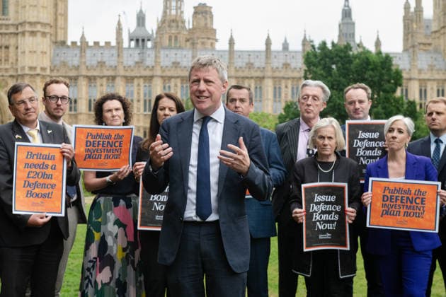 June 3, 2026, London, England, United Kingdom: Liberal Democrat Defence Spokesperson JAMES MACCLEARY speaks during a Liberal Democrat rally in Westminster calling on the Government to publish the delayed Defence Investment Plan and back proposals for Defence Bonds, following the anniversary of the Strategic Defence Review s publication. London United Kingdom  - ZUMAk172 20260603_zip_k172_021 Copyright: xThomasxKrychx