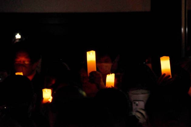 Participants pray during a rally to mark the 37th anniversary of the Chinese military crackdown on the pro-democracy movement in Beijing s Tiananmen Square at the chapel of the Waseda Hoshien in Tokyo, Japan on Wednesday, June 3, 2026.  TKP2026060315 KEIZOxMORI