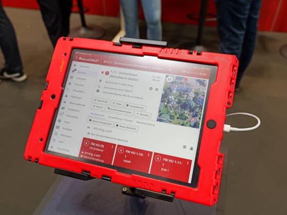 Interschutz 2026 in Hannover Das RescueTABLET unterstützt als umfangliches Informationssystem Führungskräfte in der Gefahrenabwehr *** Interschutz 2026 in Hanover The RescueTABLET is a comprehensive information system that supports emergency response managers Copyright: xBerndxGüntherx