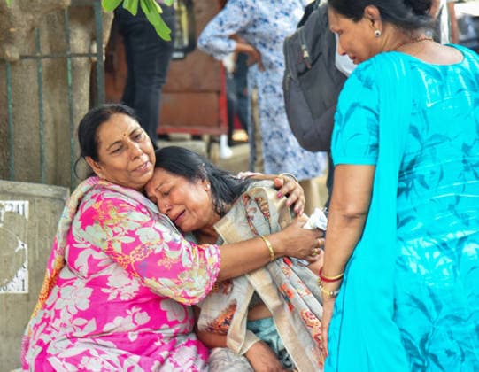 Families of victims who lost their lives in the Malviya Nagar fire incident mourn outside the Max Hospital New Delhi, Jun 03 (ANI): Families of victims who lost their lives in the Malviya Nagar fire incident mourn outside the Max Hospital, in New Delhi on Wednesday. NEW DELHI Delhi India Copyright: xANIx ANI_20260603356