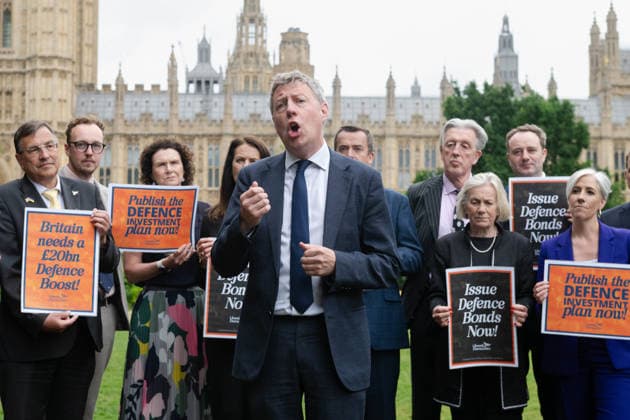 June 3, 2026, London, England, United Kingdom: Liberal Democrat Defence Spokesperson JAMES MACCLEARY speaks during a Liberal Democrat rally in Westminster calling on the Government to publish the delayed Defence Investment Plan and back proposals for Defence Bonds, following the anniversary of the Strategic Defence Review s publication. London United Kingdom - ZUMAk172 20260603_zip_k172_019 Copyright: xThomasxKrychx