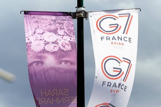 PREPARATIVES G7 PHOTOPQR LE DAUPHINE Grégory YETCHMENIZA Évian les Bains 03 06 2026 Evian les Bains Haute Savoie , June 3rd Twelve days before the G7 summit, security measures in the town of Evian les Bains are becoming increasingly visible, as evidenced by the temporary military zone ZMT on the lakefront The Royal Hotel which will host the summit overlooks the town Grégory Yetchmeniza Le Dauphiné Evian, France, june 3rd 2026 Twelve days before the G7 summit, security measures in the town of Evian les Bains are becoming increasingly visible, as evidenced by the temporary military zone ZMT on the lakefront The Royal Hotel, which will host the summit, overlooks the town Évian les Bains Haute Savoie Rhône Alpes France  Copyright: xPHOTOPQR LExDAUPHINE MAXPPPxGrégoryxYETCHMENIZAx 20260603JDL1734 20260603JDL1734