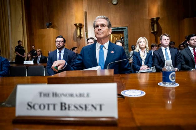 Secretary of the Treasury Scott Bessent arrives for a Senate Finance Committee hearing on President Donald Trump s fiscal year 2027 budget request for the Treasury Department in the Dirksen Senate Office Building near the U.S. Capitol in Washington, DC on Wednesday, June 3, 2026.  WAP20260603468 BONNIExCASH