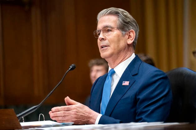 Secretary of the Treasury Scott Bessent speaks during a Senate Finance Committee hearing on President Donald Trump s fiscal year 2027 budget request for the Treasury Department in the Dirksen Senate Office Building near the U.S. Capitol in Washington, DC on Wednesday, June 3, 2026.  WAP20260603486 BONNIExCASH