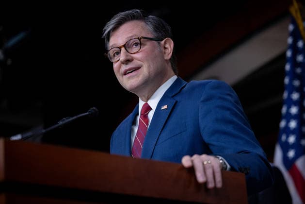 House GOP Presser WASHINGTON, DC - JUNE 3: Speaker of the House Mike Johnson (R-LA) speaks at a press conference with other members of House Republican leadership at the U.S. Capitol in Washington, DC on June 3, 2026. Nathan Posner Anadolu Washington DC United States. Editorial use only. Please get in touch for any other usage.  Copyright: x2026xAnadoluxNathanxPosnerx