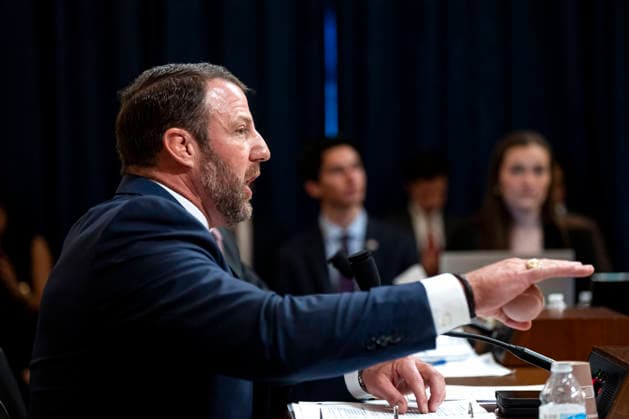 Secretary of the Department of Homeland Security (DHS) Markwayne Mullin speaks during a House Homeland Security Committee hearing on the fiscal year 2027 budget request for DHS in the Canon House Office Building near the U.S. Capitol in Washington, DC on Wednesday, June 3, 2026.  WAP20260603501 BONNIExCASH