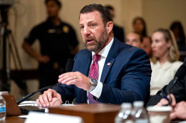 Secretary of the Department of Homeland Security (DHS) Markwayne Mullin speaks during a House Homeland Security Committee hearing on the fiscal year 2027 budget request for DHS in the Canon House Office Building near the U.S. Capitol in Washington, DC on Wednesday, June 3, 2026.  WAP20260603505 BONNIExCASH