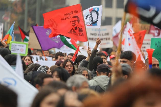 Santiago, June 3, 2026 The Chilean Student Confederation calls for a national strike, with a march from Plaza Baquedano Jonnathan Oyarzun Aton Chile, Aton 1161808  Copyright: JONNATHANxOYARZUN ATONxCHILE