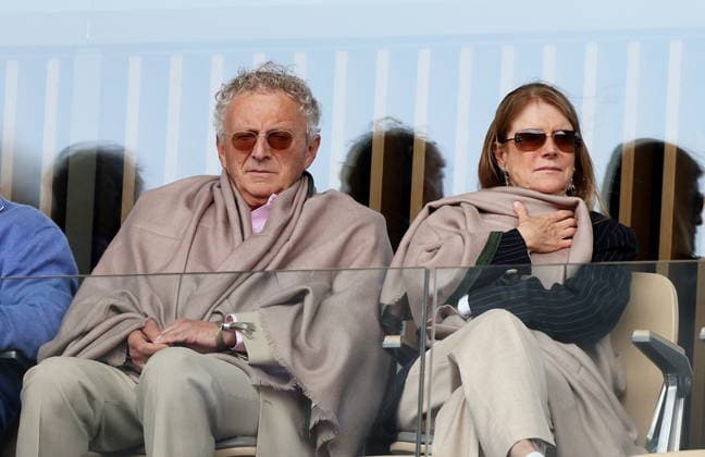 Nelson Monfort and his wife Dominique in the stands during the Day Eleven of the 2026 Roland Garros French Open on June 03, 2026 in Paris, France Jacovides Moreau Bestimage Celebs in the stands during the Day Eleven of the 2026 French Open on June 03, 2026 in Paris, France Paris France  Copyright: xJACOVIDES-MOREAUx xBESTIMAGExJACOVIDES-MOREAUx xBESTIMAGEx
