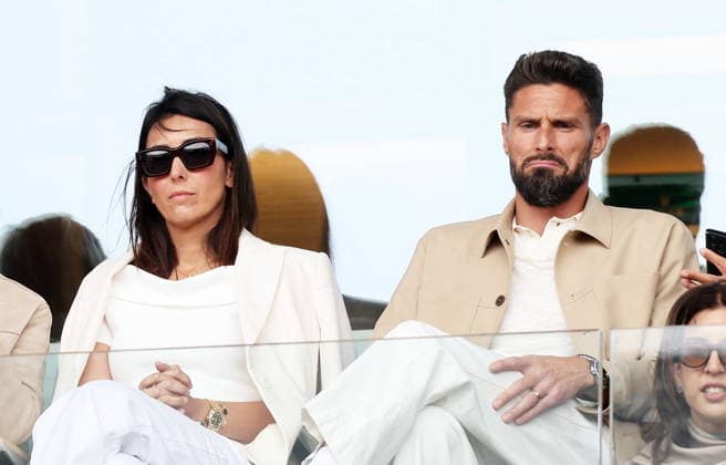 Olivier Giroud and his wife Jennifer in the stands during the Day Eleven of the 2026 Roland Garros French Open on June 03, 2026 in Paris, France Jacovides Moreau Bestimage Celebs in the stands during the Day Eleven of the 2026 French Open on June 03, 2026 in Paris, France Paris France  Copyright: xJACOVIDES-MOREAUx xBESTIMAGExJACOVIDES-MOREAUx xBESTIMAGEx