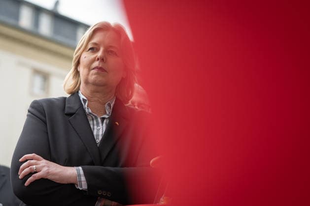 Bärbel Bas, Bundesministerin für Arbeit und Soziales, nimmt am Jahresempfang der SPD-Fraktion in Erfurt teil;Jahresempfang der SPD-Fraktion im Thüringer Landtag, Erfurt Thüringen Deutschland Innenhof Landtag Thüringen *** Bärbel Bas, Federal Minister of Labor and Social Affairs, attends the annual reception of the SPD parliamentary group in Erfurt Annual reception of the SPD parliamentary group in the Thuringian state parliament, Erfurt Thuringia Germany Courtyard of the Thuringian state parliament