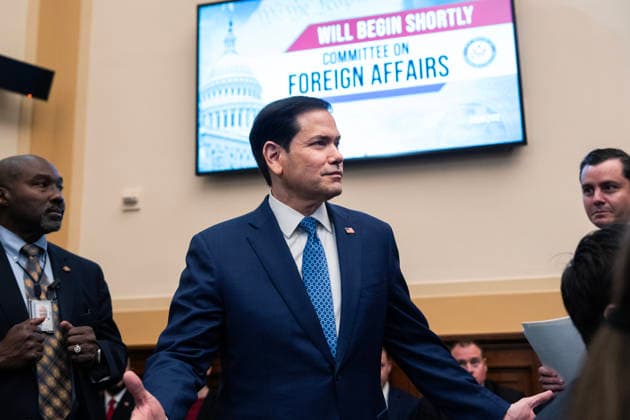 Department of State FY2027 Budget UNITED STATES - JUNE 3: Secretary of State Marco Rubio arrives for the House Foreign Affairs Committee hearing titled Department of State FY2027 Budget Request: A Commitment to America First Foreign Policy, in Rayburn building on Wednesday, June 3, 2026. (Tom Williams CQ Roll Call) Washington DC United States EDITORIAL USE ONLY Copyright: x2026xCQ-RollxCall,xInc.x TomxWilliamsx rollcallpix171366