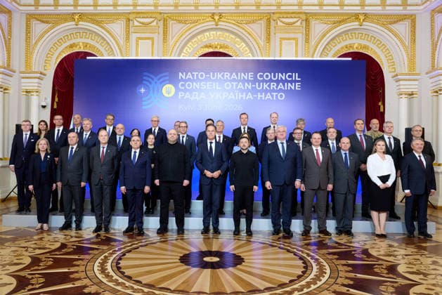NATO-Ukraine Council Volodymyr Zelenskyy, Mark Rutte and other officials take part in the NATO - Ukraine Council, Kyiv, 3 June 2026, Credit:Office of the President of Ukraine B66 Avalon  Copyright: xOfficexofxthexPresidentxofxUkrainex xB66x xAvalonx 1107567646