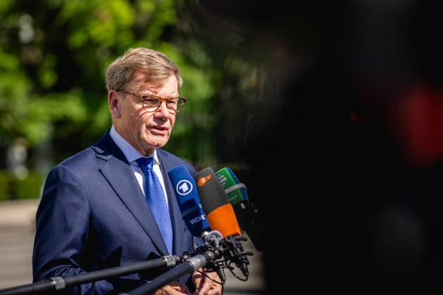 Johann Wadephul (CDU), Bundesaussenminister, aufgenommen im Rahmen eines Pressestatements vor der Wahl zu den nicht-staendigen Sitzen im Sicherheitsrat der Vereinten Nationen in New York City, 03.06.2026. Fotografiert im Auftrag des Auswaertigen Amtes New York City Vereinigte Staaten von Amerika *** Johann Wadephul CDU , Federal Foreign Minister, photographed during a press statement before the election for the non-permanent seats on the United Nations Security Council in New York City, 03 06 2026 Photographed on behalf of the Federal Foreign Office New York City United States of America Copyright: xJulianexSonntag AAx