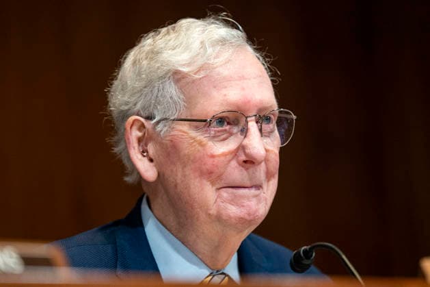 Sen. Mitch McConnell, R-KY, attends a Senate Appropriations Subcommittee on State, Foreign Operations, and Related Programs hearing with Secretary of State Marco Rubio on the proposed fiscal year 2027 budget request for the State Department in the Dirksen Senate Office Building near the U.S. Capitol in Washington, DC on Wednesday, June 3, 2026.  WAP20260603529 BONNIExCASH