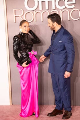 IPA85301986 - London, UK Premiere of the film Office Romance at BFI Southbank - Pictured: Jennifer Lopez and Brett Goldstein  Copyright: xCRISTINAxMASSEIx xx 85301986