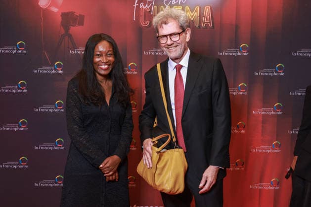 La Francophonie Fait Son Cinema Photocall - Paris Anne Louise Mesadieu and Enrico Chiesa attend the photocall for the La Francophonie Fait Son Cinema evening held at the Elysees Biarritz in Paris, France on June 3, 2026. Photo by David Boyer ABACAPRESS.COM Paris France  Copyright: xBoyerxDavid ABACAx
