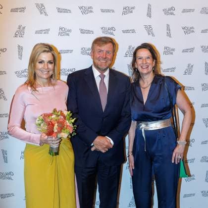The Netherlands, 2026-06-03 20:30:45 NLD Amsterdam 20260603 - Royal Couple at the opening of the Holland Festival. In the photo: King Willem-Alexander, Queen Maxima and Emily Ansenk, Director of the Holland Festival.  Copyright: xx x