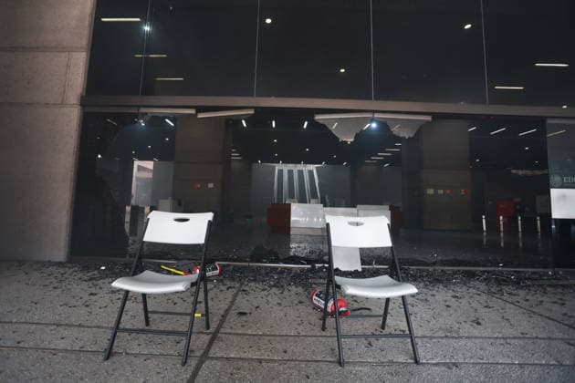 CNTE teachers hold third day of protests in Mexico City after declaring indefinite national strike MEXICO CITY, MEXICO - JUNE 03: Broken glass windows are seen at Mexico s Education Ministry building during a protest by CNTE teachers, in Mexico City, Mexico on June 03, 2026. Members of National Coordination of Education Workers (CNTE) forced their way into Mexico s Education Ministry building, causing damage to the facilities, as part of the third day of protests following the declaration of a national strike. Daniel Cardenas Anadolu Mexico City Mexico. Editorial use only. Please get in touch for any other usage.  Copyright: x2026xAnadoluxDanielxCardenasx