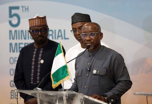5th Ministerial Meeting of the Trans-Saharan Gas Pipeline Project TSGP Ekperikpe Ekpo, Nigerian Minister of State for Petroleum Resources, at the 5th Ministerial Meeting of the Steering Committee for the Trans-Saharan Gas Pipeline Project between Algeria, Nigeria and Niger in Algiers, Algeria on June 03, 2026, the meeting will address the conclusions of the 4th ministerial meeting of the TSGP Steering Committee, which was sanctioned by the signing of a memorandum of understanding between the three countries Photo By Billel Bensalem APP Alger Algeria Copyright: xAlgÃ riexPressexPhotosxAPPxBillelxBensalemx xAPPx IMG_3611