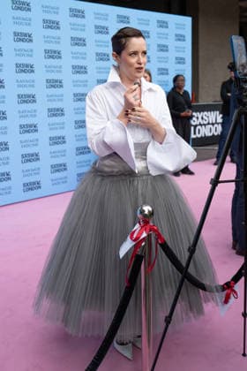 Savage House, World Premiere at SXSW London - 03 Jun 2026 Claire Foy interviewed by the press at the Savage House World Premiere at SXSW London held at the Barbican Centre. London United Kingdom Copyright: xPhilxLewisx xSOPAxImagesx ClaireFoyInter-1040937
