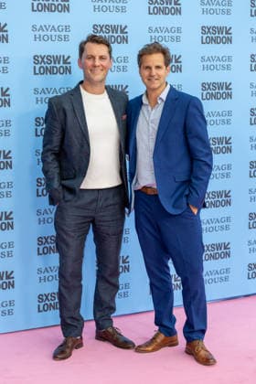 Savage House, World Premiere at SXSW London - 03 Jun 2026 Mark Hopkins (L), and Oliver Roskill (R), attend the Savage House World Premiere at SXSW London held at the Barbican Centre. London United Kingdom Copyright: xPhilxLewisx xSOPAxImagesx MarkHopkinsOliverRoskill -1940