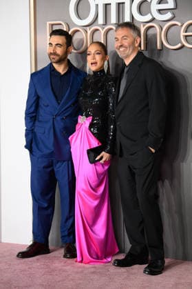 Office Romance UK Premiere Arrivals at BFI Southbank, London, UK - 3 June 2026 (L-R) - Brett Goldstein, Jennifer Lopez and Ol Parker attends The Office Romance UK Premiere at BFI Southbank, London, England, UK on Wednesday 3 June, 2026., Credit:Justin Ng Avalon UK, England, London, BFI Southbank  Copyright: xJustinxNgx xAvalonx 1107604804