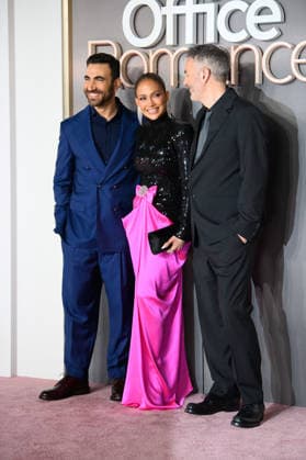 Office Romance UK Premiere Arrivals at BFI Southbank, London, UK - 3 June 2026 (L-R) - Brett Goldstein, Jennifer Lopez and Ol Parker attends The Office Romance UK Premiere at BFI Southbank, London, England, UK on Wednesday 3 June, 2026., Credit:Justin Ng Avalon UK, England, London, BFI Southbank  Copyright: xJustinxNgx xAvalonx 1107604807