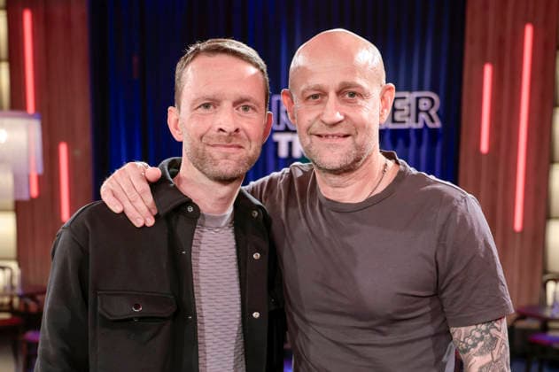 Benjamin Vogel mit Cousin Jürgen Vogel bei der Aufzeichnung der WDR-Talkshow Kölner Treff im WDR Studio BS 3. Köln, 03.06.2026 *** Benjamin Vogel with cousin Jürgen Vogel at the recording of the WDR talk show Kölner Treff in WDR Studio BS 3 Cologne, 03 06 2026 Foto:xR.xSchmiegeltx xFuturexImagex koelner_treff0306_6634