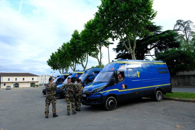 Disappearance Of Missing Girl Lyhanna - Fleurance Gendarmes are seen at the search command post set up for the disappearance of 11-year-old Lyhanna in Fleurance, Gers, France on June 3, 2026, as the search for the missing girl, who disappeared on May 29 in the Fleurance area, continues to mobilize significant investigative resources; a major development in the judicial inquiry saw a 41-year-old man charged and placed in pre-trial detention on suspicion of kidnapping and illegal confinement of a minor under the age of 15. Photo by JMP ABACAPRESS.COM Fleurance Gers France  Copyright: xJMP ABACAx