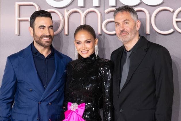 Brett Goldstein, Jennifer Lopez and Ol Parker attends Office Romance UK Premiere at the BFI Southbank in London, England. UK. Wednesday 3rd June 2026. Copyright: xJamesxWarrenx ae7dj452