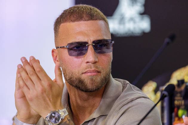 03.06.2026. Leverkusen. Filip Pavlovic auf der Pressekonferenz im Vorfeld zum Fame Fighting, das große Promibox-Event von BILD und Eugen Lopez am 06.06.2026 in der Leverkusener Ostermann Arena. Zum ersten Mal in Kooperation mit dem britischen Pendant Misfits Boxing und dem internationalen Medienpartner The Sun. Leverkusen Ostermann Arena Nordrhein-Westfalen Deutschland *** 03 06 2026 Leverkusen Filip Pavlovic at the press conference in the run-up to Fame Fighting, the big celebrity boxing event by BILD and Eugen Lopez on 06 06 2026 in the Ostermann Arena in Leverkusen For the first time in cooperation with the British counterpart Misfits Boxing and the international media partner The Sun Leverkusen Ostermann Arena North Rhine-Westphalia Ge