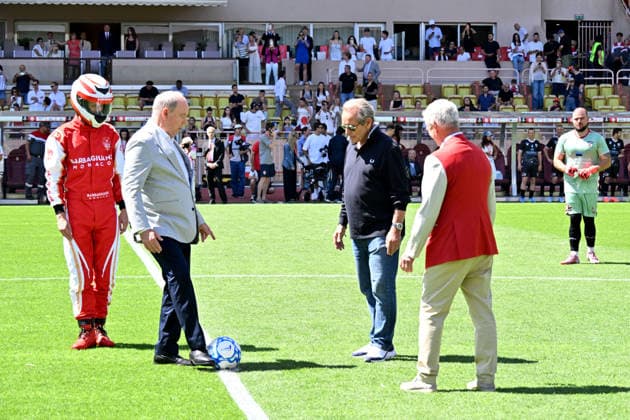 Prince Albert II of Monaco and Jacky Ickx kicked off the charity soccer match at Monacos Stade Louis II, pitting the Barbagiuans against the pilots of the Nazionale Piloti team, as part of the Racing Stars Football Cup on June 3, 2026 For 35 years, motor racing drivers have taken part in an annual charity soccer match organized in Monaco This pilots match has welcomed all the greats of Formula 1, including Michael Schumacher In 2025, a new version was born, the Racing Stars Football Cup, led by Louis Ducruet, Princess Stéphanies son On June 3, 2026, the second edition of the charity event took place, organized for the benefit of two associations The funds raised during the event will be donated to two associations The first is Mercy Shi  Copyright: xBrunoxBebertx xBestimagexBrunoxBebertx xBestimagex