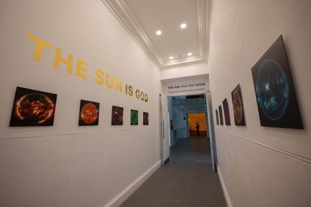 Preview of The Sun and The Moon: Art Inspired by the Celestial exhibition in London LONDON, UNITED KINGDOM - JUNE 4: A view from The Sun and The Moon: Art Inspired by the Celestial exhibition by British artist Luke Jerram during press preview at the Saatchi Gallery in London, United Kingdom on June 4, 2026. Rasid Necati Aslim Anadolu London United Kingdom. Editorial use only. Please get in touch for any other usage.  Copyright: x2026xAnadoluxRasidxNecatixAslimx