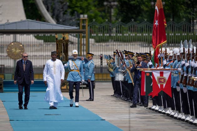 Turkish President Erdogan welcomes Nigerian President Tchiani in Ankara ANKARA, TURKIYE - JUNE 04: Turkish President Recep Tayyip Erdogan welcomes Nigerian President Abdourahamane Tchiani with an official ceremony at the Presidential Complex in Ankara, Turkiye on June 04, 2026. Ercin Erturk Anadolu Ankara Turkey. Editorial use only. Please get in touch for any other usage.  Copyright: x2026xAnadoluxErcinxErturkx