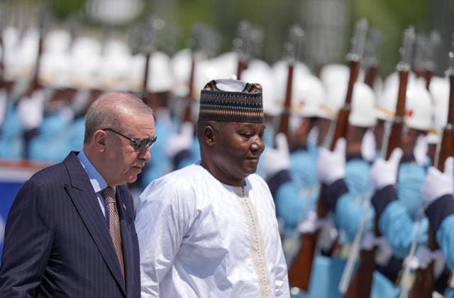 Turkish President Erdogan welcomes Nigerian President Tchiani in Ankara ANKARA, TURKIYE - JUNE 04: Turkish President Recep Tayyip Erdogan (L) welcomes Nigerian President Abdourahamane Tchiani (R) with an official ceremony at the Presidential Complex in Ankara, Turkiye on June 04, 2026. Ercin Erturk Anadolu Ankara Turkey. Editorial use only. Please get in touch for any other usage.  Copyright: x2026xAnadoluxErcinxErturkx