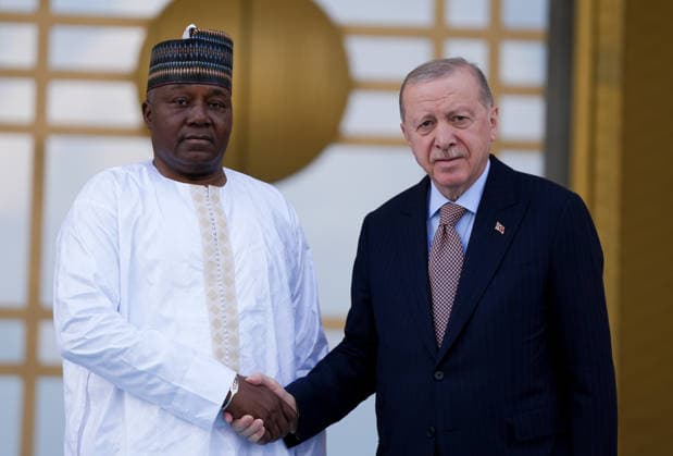 Turkish President Erdogan welcomes Nigerian President Tchiani in Ankara ANKARA, TURKIYE - JUNE 04: Turkish President Recep Tayyip Erdogan (R) welcomes Nigerian President Abdourahamane Tchiani (L) with an official ceremony at the Presidential Complex in Ankara, Turkiye on June 04, 2026. Ercin Erturk Anadolu Ankara Turkey. Editorial use only. Please get in touch for any other usage.  Copyright: x2026xAnadoluxErcinxErturkx