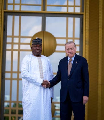 Turkish President Erdogan welcomes Nigerian President Tchiani in Ankara ANKARA, TURKIYE - JUNE 04: Turkish President Recep Tayyip Erdogan (R) welcomes Nigerian President Abdourahamane Tchiani (L) with an official ceremony at the Presidential Complex in Ankara, Turkiye on June 04, 2026. Ercin Erturk Anadolu Ankara Turkey. Editorial use only. Please get in touch for any other usage.  Copyright: x2026xAnadoluxErcinxErturkx