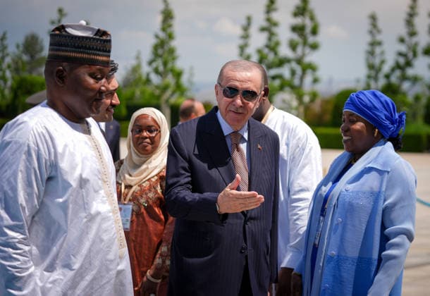 Turkish President Erdogan welcomes Nigerian President Tchiani in Ankara ANKARA, TURKIYE - JUNE 04: Turkish President Recep Tayyip Erdogan (C) welcomes Nigerian President Abdourahamane Tchiani (L) with an official ceremony at the Presidential Complex in Ankara, Turkiye on June 04, 2026. Ercin Erturk Anadolu Ankara Turkey. Editorial use only. Please get in touch for any other usage.  Copyright: x2026xAnadoluxErcinxErturkx