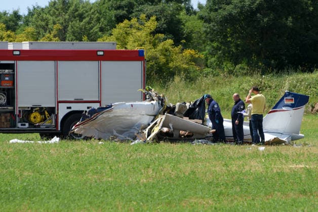 PXL_Plane crash fatal Crash of a small aircraft in the Campanoz area, near Medulin airport in Croatia on 04. June 2026. The report has been confirmed, and all emergency services are on site taking measures. In plane crah few people died.  SasaxMiljevic PIXSELL