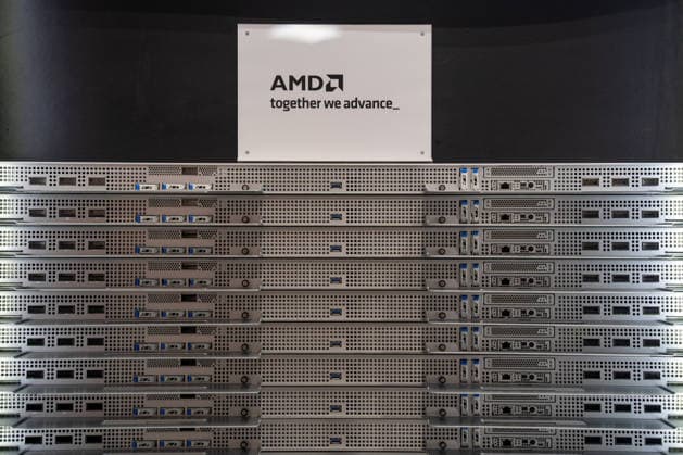 TAIWAN-COMPUTEX An AMD logo on a Server Rack at Computex 2026 in Taipei, Taiwan, June 4, 2026. NEXPHER Vernon Yuen TAIPEI