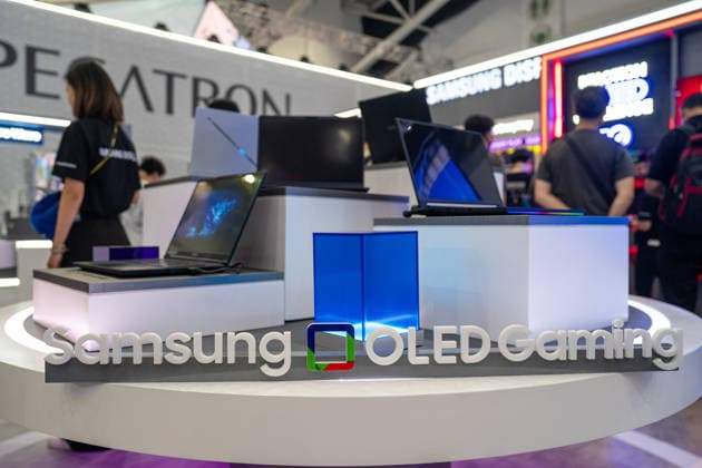 TAIWAN-COMPUTEX A general view showing the Samsung OLED Gaming computers on display at Computex 2026 in Taipei, Taiwan, June 4, 2026. NEXPHER Vernon Yuen TAIPEI