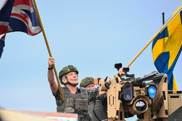 Bruce Dickinson from Iron Maiden appears in a combat vehicle at the festival grounds during Sweden Rock Festival outside Sölvesborg, Sweden 3 June 2026. SÖLVESBORG SWEDEN x10080x *** Bruce Dickinson from Iron Maiden appears in a combat vehicle at the festival grounds during Sweden Rock Festival outside Sölvesborg, Sweden June 3, 2026 SÖLVESBORG SWEDEN x10080x  Copyright: xFredrikxSandberg TTx SWEDEN ROCK FESTIVAL 2026 9Lpg4NoilFY