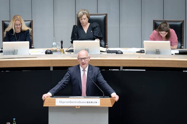 Berlin, AGH, Abgeordnetenhaus Berlin, AGH, Abgeordnetenhaus, Landesparlament, Kai Wegner, Regierender Bürgermeister Berlin Berlin GER *** Berlin, AGH, Berlin House of Representatives, AGH, House of Representatives, State Parliament, Kai Wegner, Governing Mayor of Berlin Berlin GER