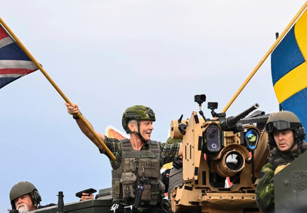 Bruce Dickinson from Iron Maiden appears in a combat vehicle at the festival grounds during Sweden Rock Festival outside Sölvesborg, Sweden 3 June 2026. SÖLVESBORG SWEDEN x10080x *** Bruce Dickinson from Iron Maiden appears in a combat vehicle at the festival grounds during Sweden Rock Festival outside Sölvesborg, Sweden June 3, 2026 SÖLVESBORG SWEDEN x10080x  Copyright: xFredrikxSandberg TTx SWEDEN ROCK FESTIVAL 2026 5W4Lo1r_X1I