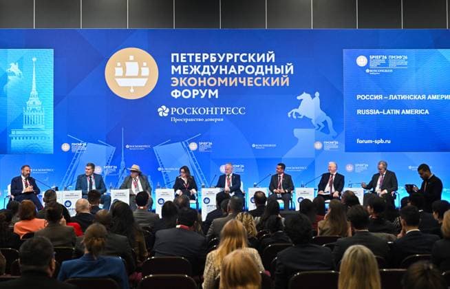 SPIEF-2026. Russia Latin America 9181244 04.06.2026 SPIEF-2026. Russia Latin America. Maksim Bogodvid Sputnik St. Petersburg Russia  Copyright: xMaksimxBogodvidx