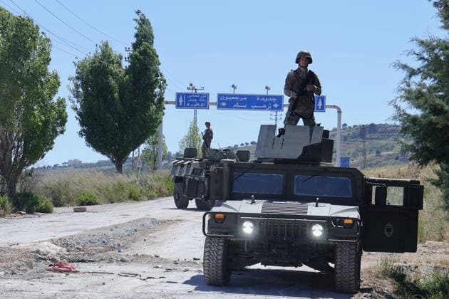 Lebanese Army announced that it has deployed to the town of Dibbin NABATIEH, LEBANON - JUNE 04: Israeli Army engineering vehicles clears the road by removing piles of dirt and rubble as the Lebanese Army announced that it had entered, where Israeli forces had recently withdrawn after carrying out attacks in the town of Dibbin, Nabatieh, Lebanon, on June 04, 2026. Ramiz Dallah Anadolu Nabatieh Lebanon. Editorial use only. Please get in touch for any other usage.  Copyright: x2026xAnadoluxRamizxDallahx